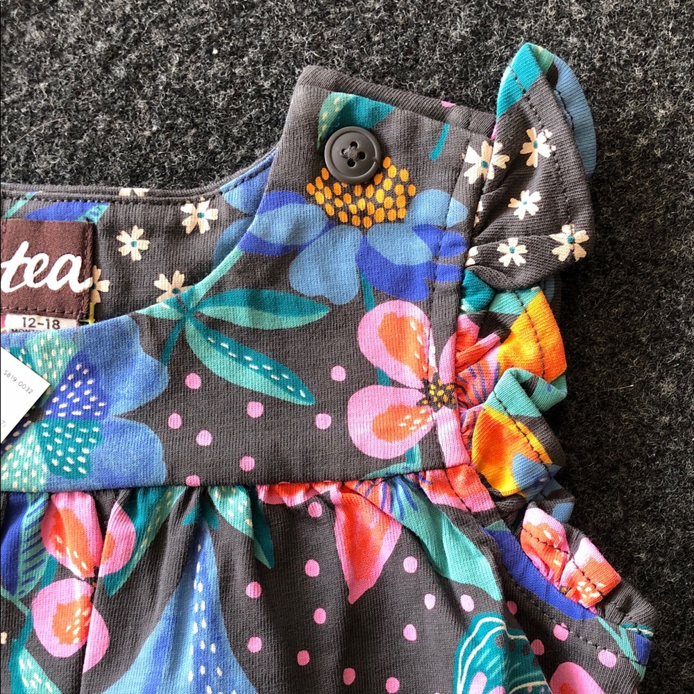 Tea Collection Multicolor Floral Romper - Picture 4 of 6
